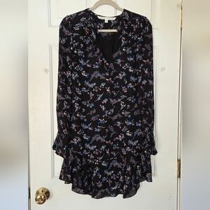 Veronica Beard Preston black long-sleeve mini dress NWOT